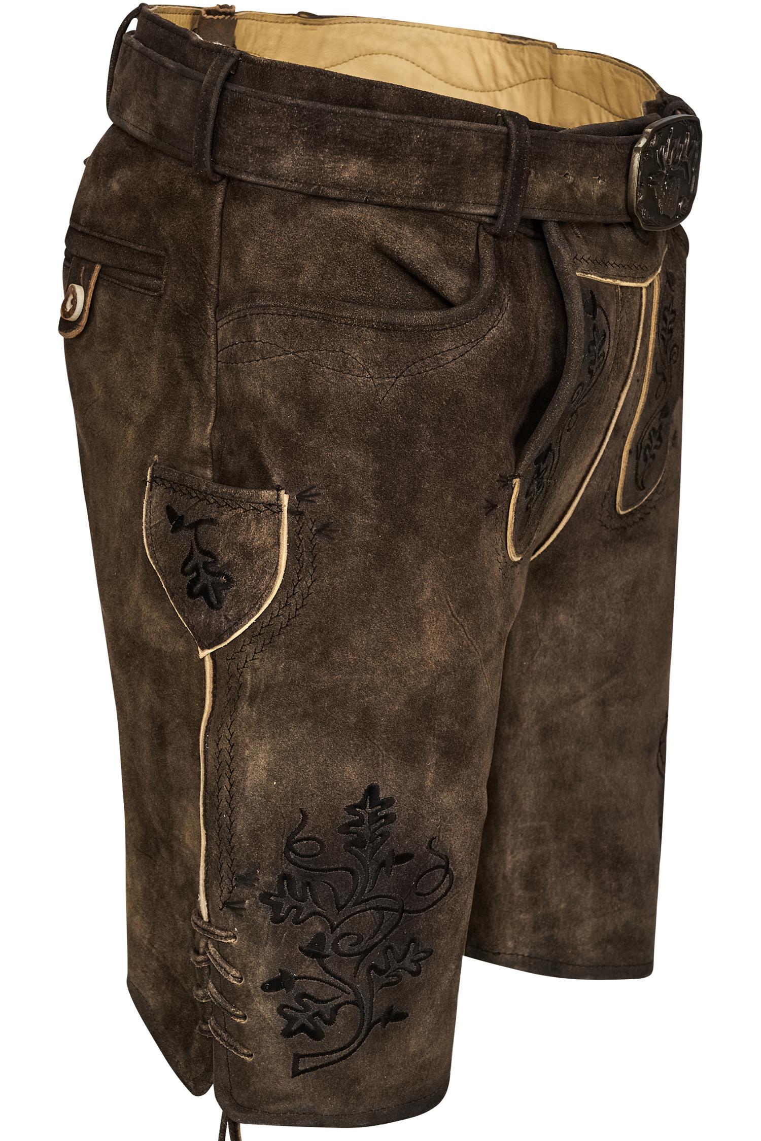 Spieth & Wensky Lederhose Fabiolo in Dunkelbraun